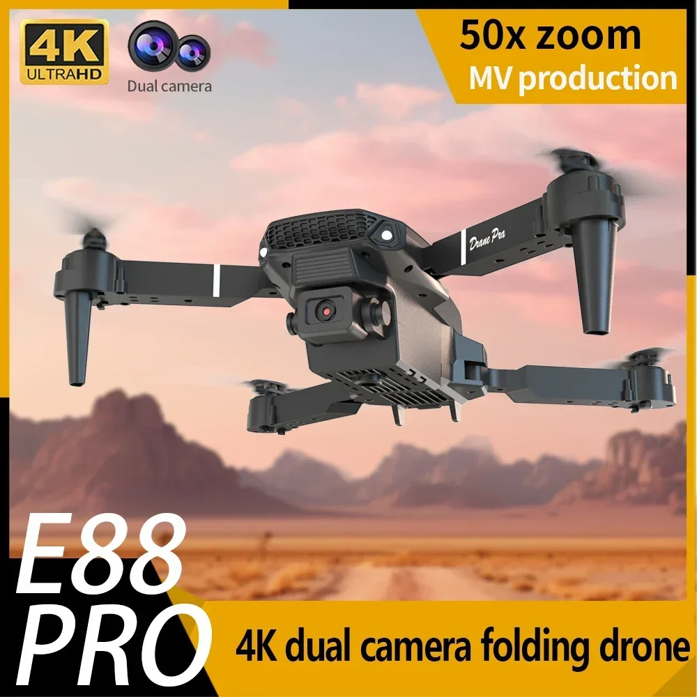 4K HDカメラ搭載 E88ミニドローン WiFi FPV  - Drone Kit Tricopter のレビューと価格